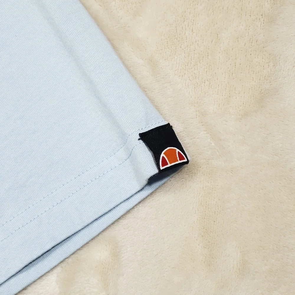 Ellesse T-Shirt‎ Womens Large Light Blue Embroidered Logo Cotton SAS11351 Casual